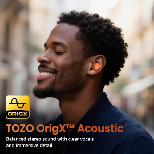 Image of TOZO A1 Wireless Earbuds Bluetooth 5.3 Light Weight in Ear IPX5 Waterproof Headphones 2 Mic for AI Calls, Immersive Premium Sound Bass Headset with Charging Case, 32 Presets EQ Customization via App