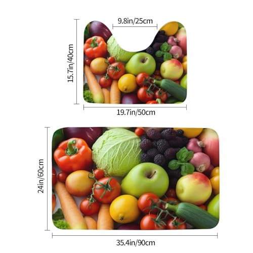 Tapis de bain absorbant en U microfibre antidérapant lot de 2 - 3