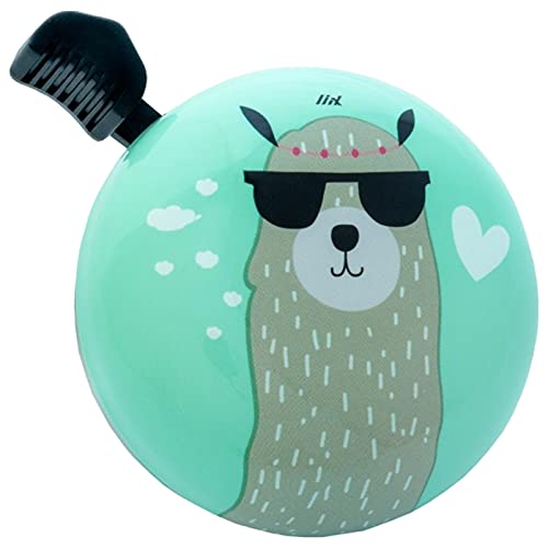 Liix Fahrradklingel Design Bell, Lazy Lama - Türkis, db21