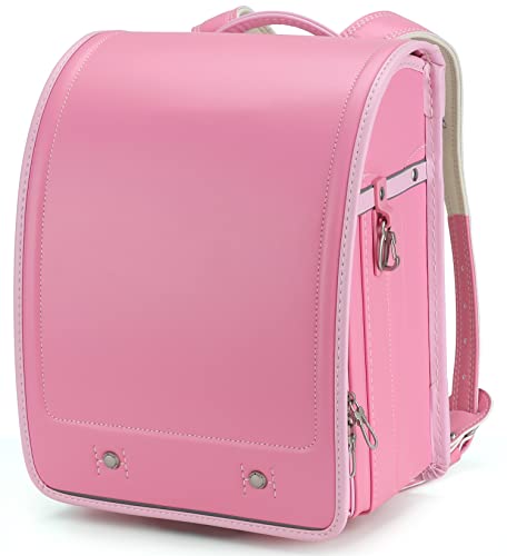 Ransel Randoseru Semi-automatic backpack Japanese school bags for kids girls Senior PU leather Large capacity light weight Rain Cover(Rose red) Ransel Randoseru Semi-automatic backpack Japanese school bags for kids girls Senior PU leather Large capacity light weight Rain Cover(Rose red)
