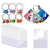 Yamobi Selbstklebende Tabs mit bunten Blumen Kartenhalter für Yoto-Karten,50 Stück Yoto Player Card Holder mit 6 Schlaufen,Reisetasche für Kinder mit Yoto-Zubehör
