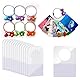 Yamobi Selbstklebende Tabs mit bunten Blumen Kartenhalter für Yoto-Karten,50 Stück Yoto Player Card Holder mit 6 Schlaufen,Reisetasche für Kinder mit Yoto-Zubehör