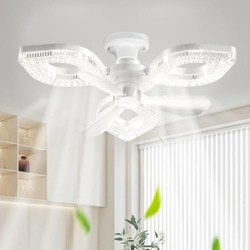 Ventilador de techo con luz atornillable y 3 velocidades regulables para el hogar 3