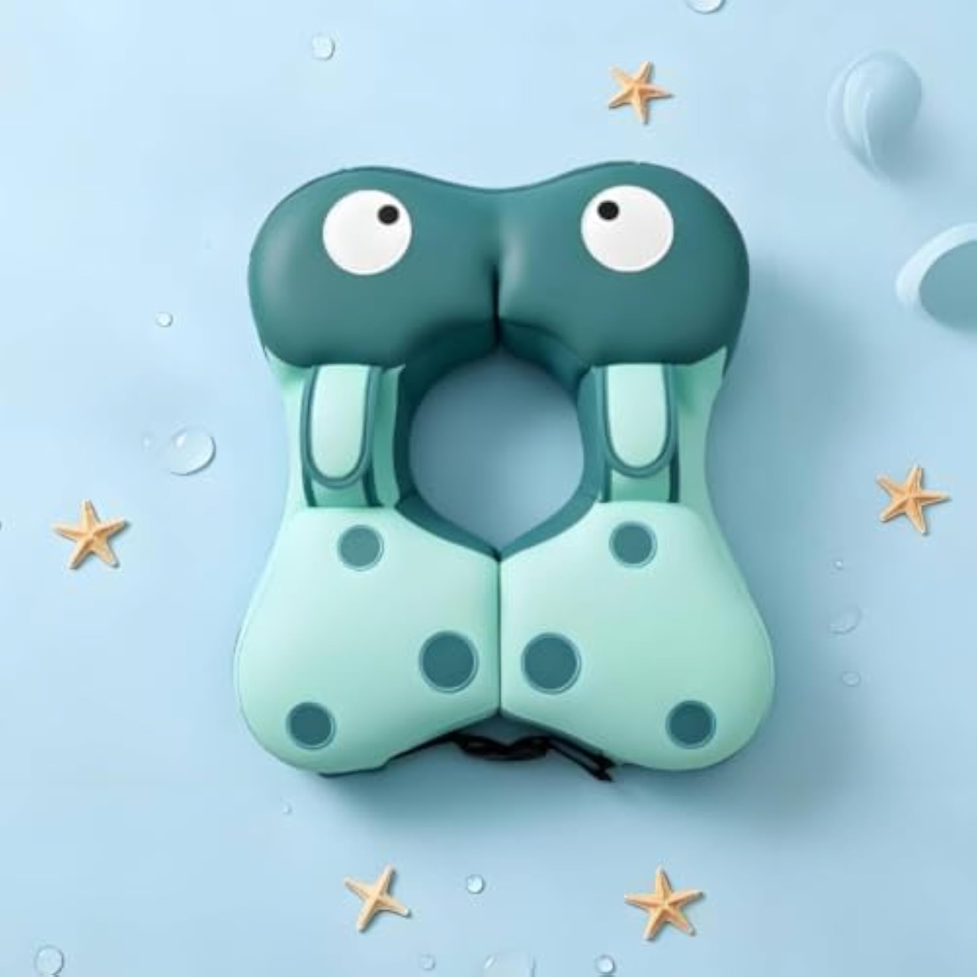 Printed Eyes Axillary Swim Float with Hook-and-Loop Fastening