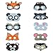 Maschere Feltro per Bambini 10pcs, Mascherine Feltro, Party Maschere, Animali Maschere con Corda Elastica,Maschere Cosplay per Feste di Compleanno,Feste in Maschera