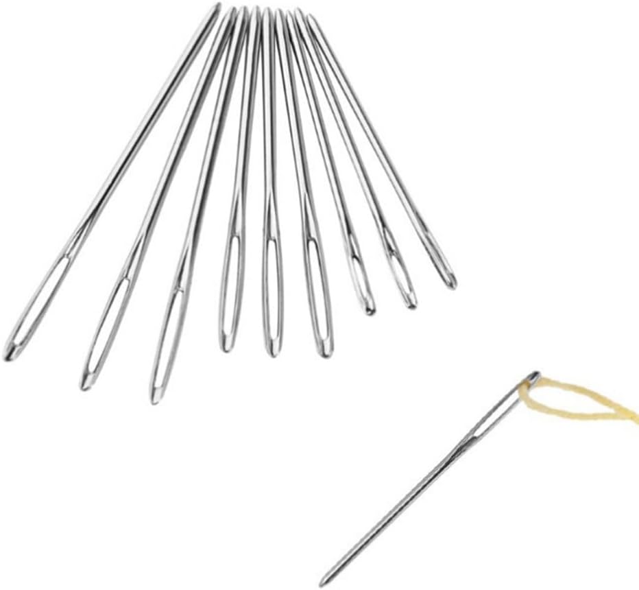 Metal Knit Syringe Set 9 Pieces Large Sewing for Hand Sewing Knitting Embroidery Cross Stitch Needlework Supplies