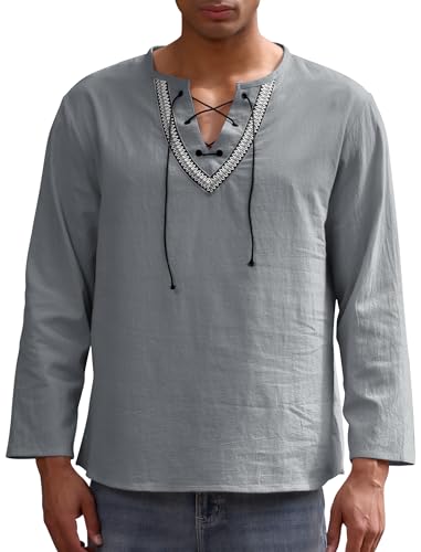 Camiseta de manga larga para hombre en algodón premium medieval