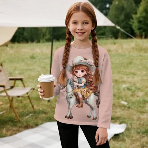 Image of Uourmeti Teens Girls Long Sleeve T Shirts Fall Outfits Boys Active Sportswear Running Tops