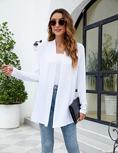 Image of Newchoice Womens Casual Lightweight Long Sleeve Cardigan Soft Drape Open Front Fall Dusters (S-3XL)