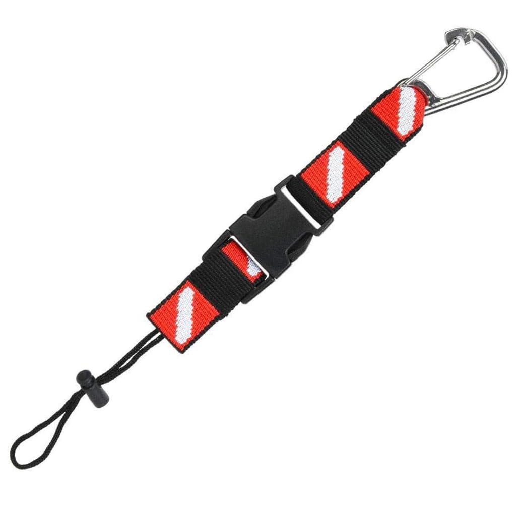 Elnwnnkc Scubas Lanyard Clip with Webbings Strap Quickly Release Buckles Nylon Scubas Diving Lanyard Strap AntiLost Lanyard