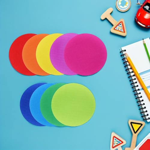 Operitacx Teppichpunktmarkierungen 40 Stück Runde Bodenmarkierungen Für Klassenzimmer Kindergarten Vorschule Sitzordnung Und Beweglichkeitstraining Mit Wiederverwendbarer Haftung