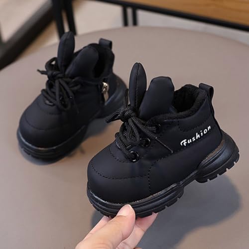 IWIHMIV Girls Tennis Shoes Kids Running Athletic Walking Sneakers Winter Short Boots Warm Cotton Shoes Kids Slip On Shoes4