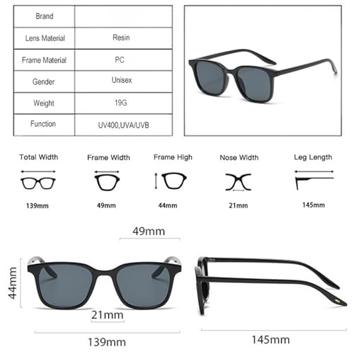 Lunettes de soleil carrées finition mate dégradée premium