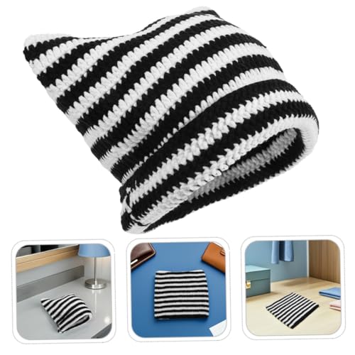 Bonnet rayé à oreilles de chat Healvian lot de 2