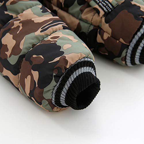 Toddler Kids Baby Boys Fleece Lined Down Jacket Removable Hooded Coat Warm Thicken Windproof Outerwear for 1~5T4