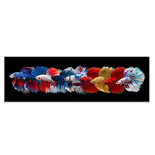Toile de poisson rouge style chinois 80x240cm pour décoration de chambre moderne
