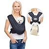 Dog carrier for small dogs front facing dog carrier sling hands free cat sling size adjustable reducing back pain soft cotton premium dog sling carrier regular charcoal black  urban country home decor