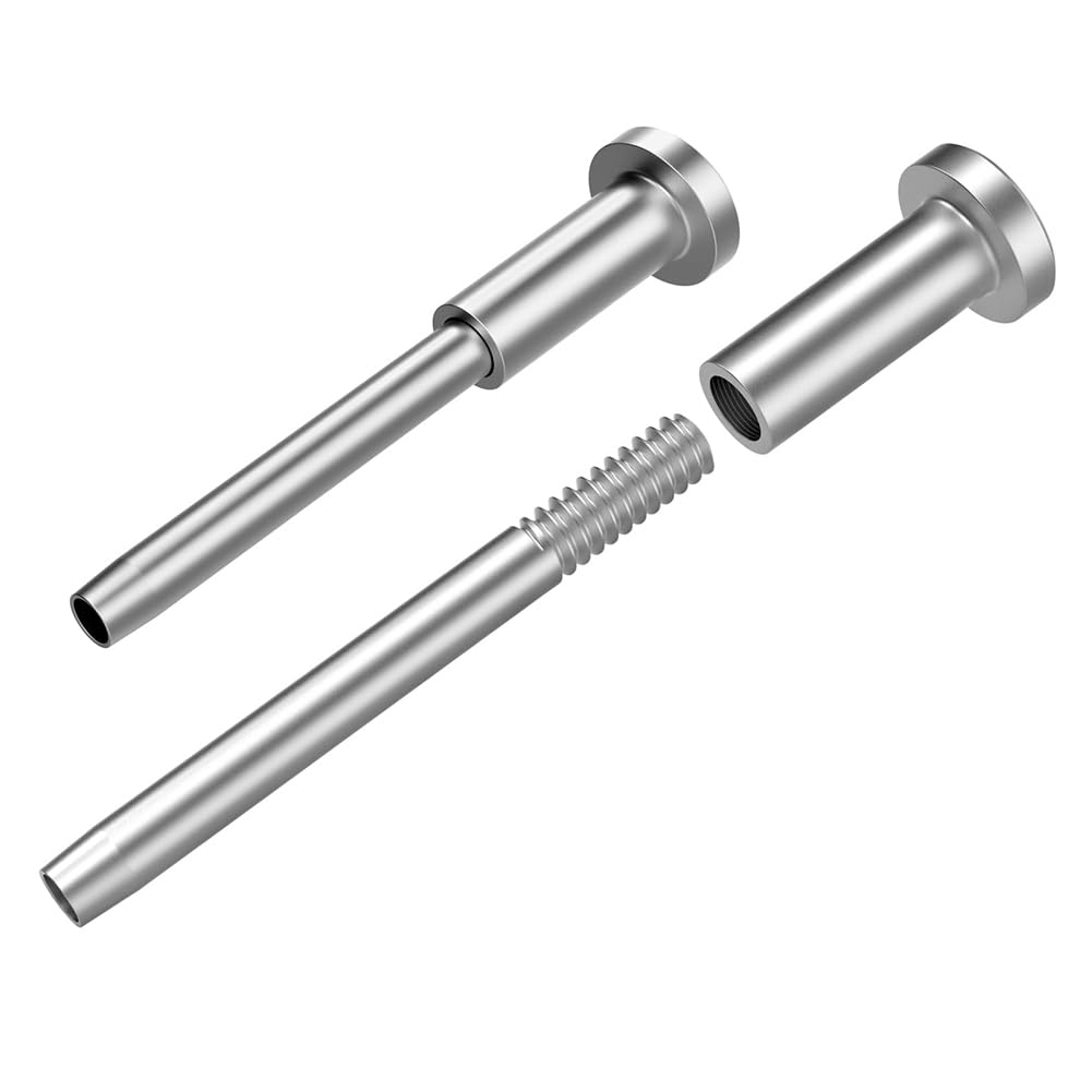 Zestaw 50 sztuk poręczy kablowych, odbiornik napinacza balustrady kablowej 1/8 , do słupków drewnianych/metalowych 2 x 5 cm