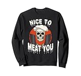 Fleischschneider Metzger Horror Skelett Fleischladen Geschenk Sweatshirt