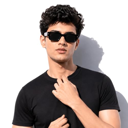 Image of Stood Bold Sunglasses |Chunky Square | Full Rim | UV Protected | Shiny | Medium | Men & Women | SG-STD0014
