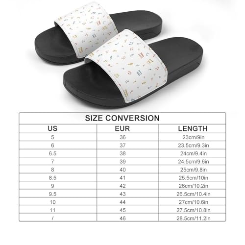 Piano Music Note Slides Shoes Men Woman Slide Sandals Non Slip Bathroom Open Toe Shoe Lightweight Casual Footwear2