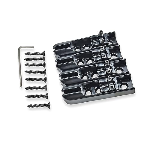 4 piezas de aleación de zinc puente bajo eléctrico dividido pieza de cola única accesorios de guitarra...