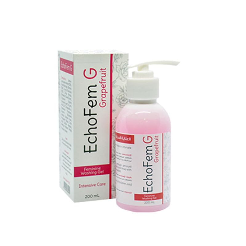 Echofem G Wash Gel 200ml, Gentle Daily Feminine Intimate Wash for Everyday Freshness and Comfort, Mild Cleansing Formula for Sensitive Intimate Skin, Large 200ml Bottle