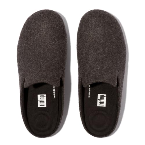 Fitflop Women's Chrissie II Haus e01 Felt Slippers Shoe, All Black, 6 UK, All Black, 6 UK2