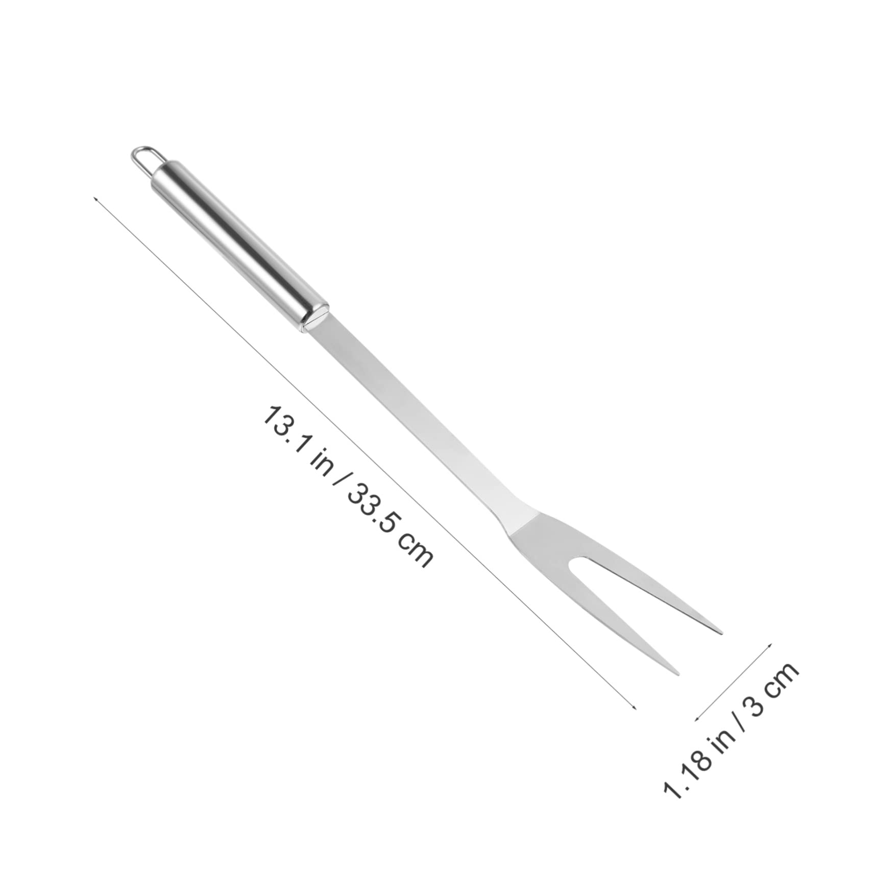 BCOATH Large Kitchen Fork for Meat Long Stainless Steel Carving Fork for Serving Grilling Skewers