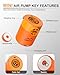 Portable Pool Inflatable Air Pump - 5kPa Upgrade Electric Camping Travel Vacuum Mini Inflator Pump for Inflatables - Battery Mattress Bed Small Float Pump - Tiny Rechargeable Pumps for Storage Bags
