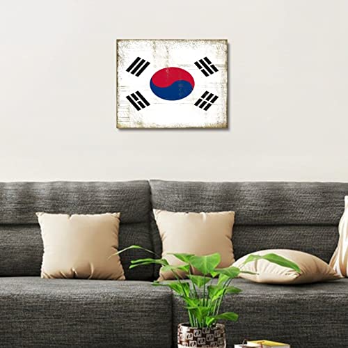 Lienzo con bandera nacional de Corea del Sur Yelolyio cuadro contemporaneo para pared 5