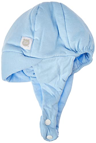 Zip Gorro Malha Forrado, Azul Bebê