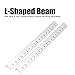 2Pcs L-Shaped Aluminum Beam, 12x12x152mm with 18 Holes, Industrial Robot Parts & DIY Frame Accessories, High Strength for Robotics, 3D Printer Enclosure, CNC Machine Projects