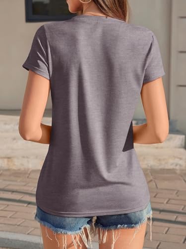 Image of UNCLECAT Womens Short Sleeve Tops Summer Basic T Shirts Casual Crewneck Tee