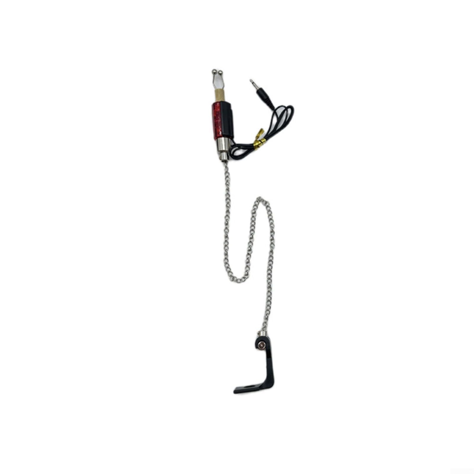 EffiFish LED Bite Indicator Set With 4 Bobbins ，for Carp Fishing, Illuminated Bite Alarms With Multicolor LEDs, Adjustable Line Clip Compatible With Most Rods(red)