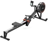 YOSUDA R2 Rudergerät für Zuhause Klappbar, Selbstbetriebenes Display, 10-Stufen Widerstand, Lange Schiene, 4-Wege Display, Bluetooth&App, für Große Nutzer, Luftwiderstand, Rowing Machine