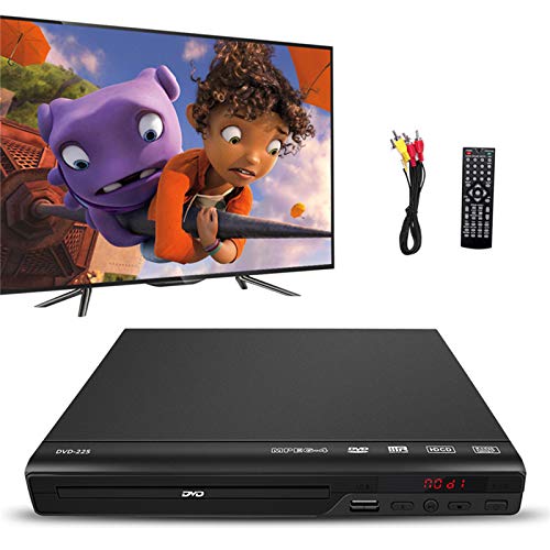 DVD-Player für TV, DVD-Player Home-DVD-Player mit AV-Kabel für TV-Multi-Region-DVD-Player mit Fernbedienung
