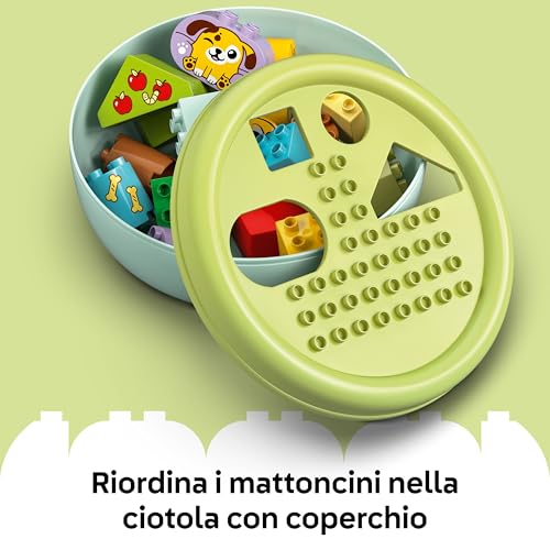 DUPLO Smista-Forme: Casetta del Cucciolo - Gioco Educativo di Selezione con Mattoncini Colorati di Varie Forme - Set per lo Sviluppo della Motricità Fine per Bambine e Bambini da 18 Mesi - 10441 - Lego - Immagine 4