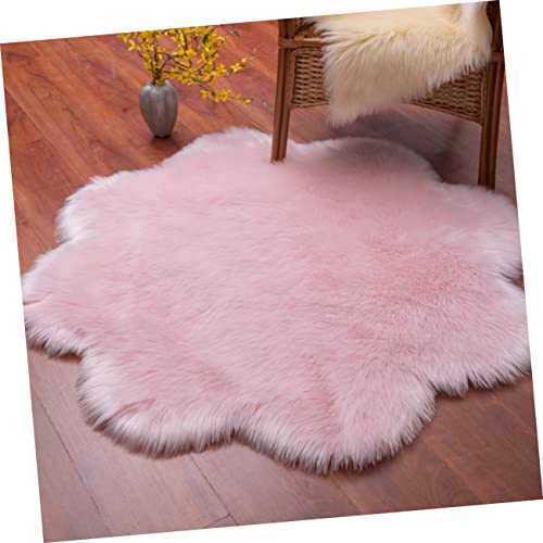 Tapis peluche fleur rose Cabilock pour isoler un sol froid avec style