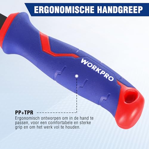 WORKPRO Jab-zaag 150mm met Bimetalen Mes 8TPI Gipskartonzaag Gipsplaat Zaag Jab-handzagen, Ideaal voor Zagen van Gipsplaten Wandbord Multiplex - Afbeelding 5