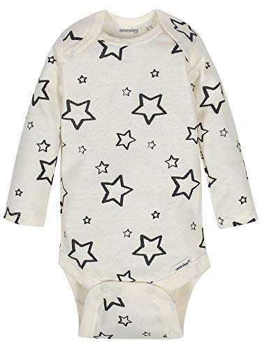 Image of Onesies Brand Unisex Baby 6-Pack Long Sleeve Bodysuits - Breathable Cotton One-Piece Outfits for Newborns & Infants