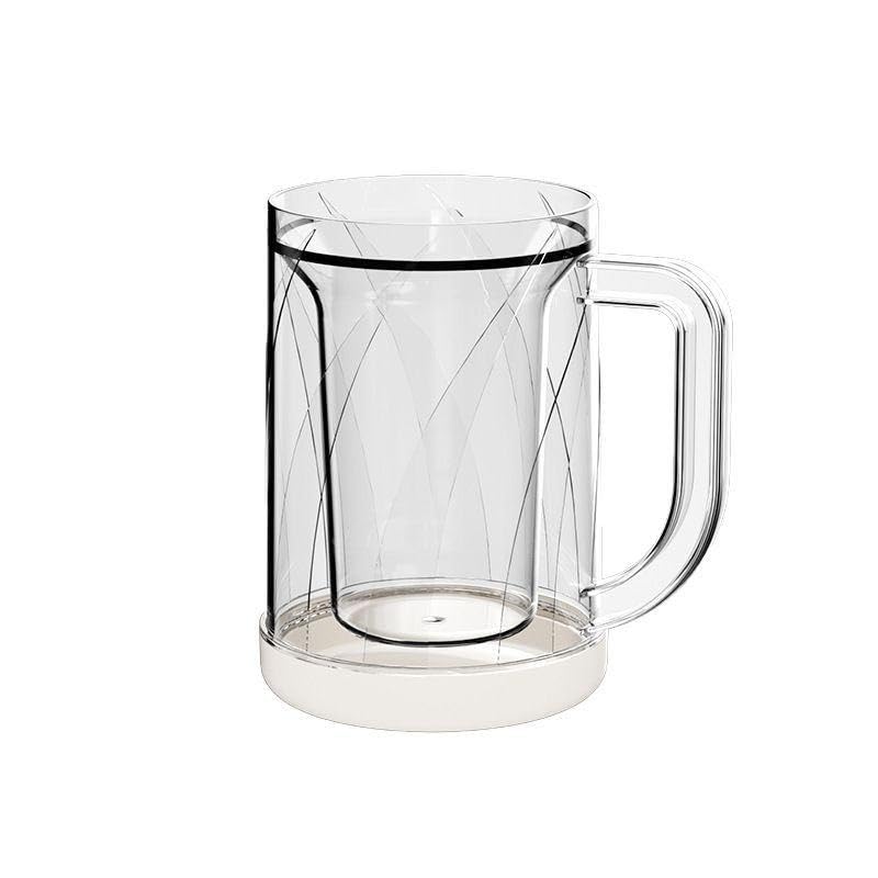 Plastic Double Layer Wall Ice Cup Frozen Cup Ice Making Water Bottle Cold Drink Cups Ice Cold Beer Tea Coffee Milk Water Cold Drink Mug with Handle Reusable Pack of 2-picture-21