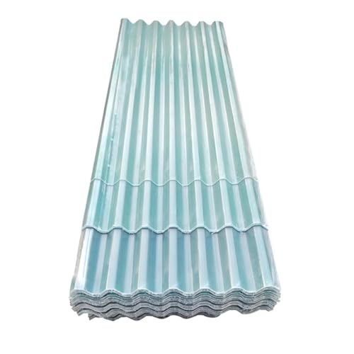 QWEASDF Transparent Roof Sheet Roofing Cladding Panel Corrugated Roofing Sheet Fiberglass Daylighting Panels Anti-UV Rainproof Sunshine FRP Daylighting Plate Greenhouses(3pcs 0.9 * 0.7m/35 * 28in)