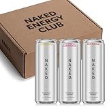 Naked Sparkling Energy - Sample Box - Three Flavors - Lemonade, Orange, and Strawberry Lemonade