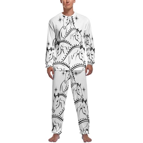 Vêtements de nuit homme ensemble pijama haut et bas aux finitions soignées