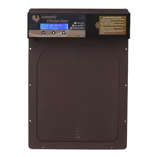 EMUKOEP Porta automática de galinheiro com temporizador de liga de alumínio IP45 à prova d'água com