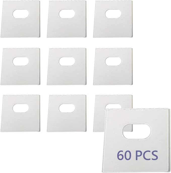 THE WHITE SHOP60 PCS Vertical Blind Repair Tabs Kit Clear Blind Fixer Tabs Verticle Blinds Snap in Replacement Vertical Blinds Replacement Slats Blind Replacement Parts Panels