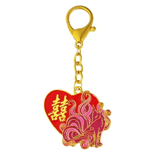 Porte-clés renard Feng Shui 2025 l'accessoire de sac pour illuminer vos journées