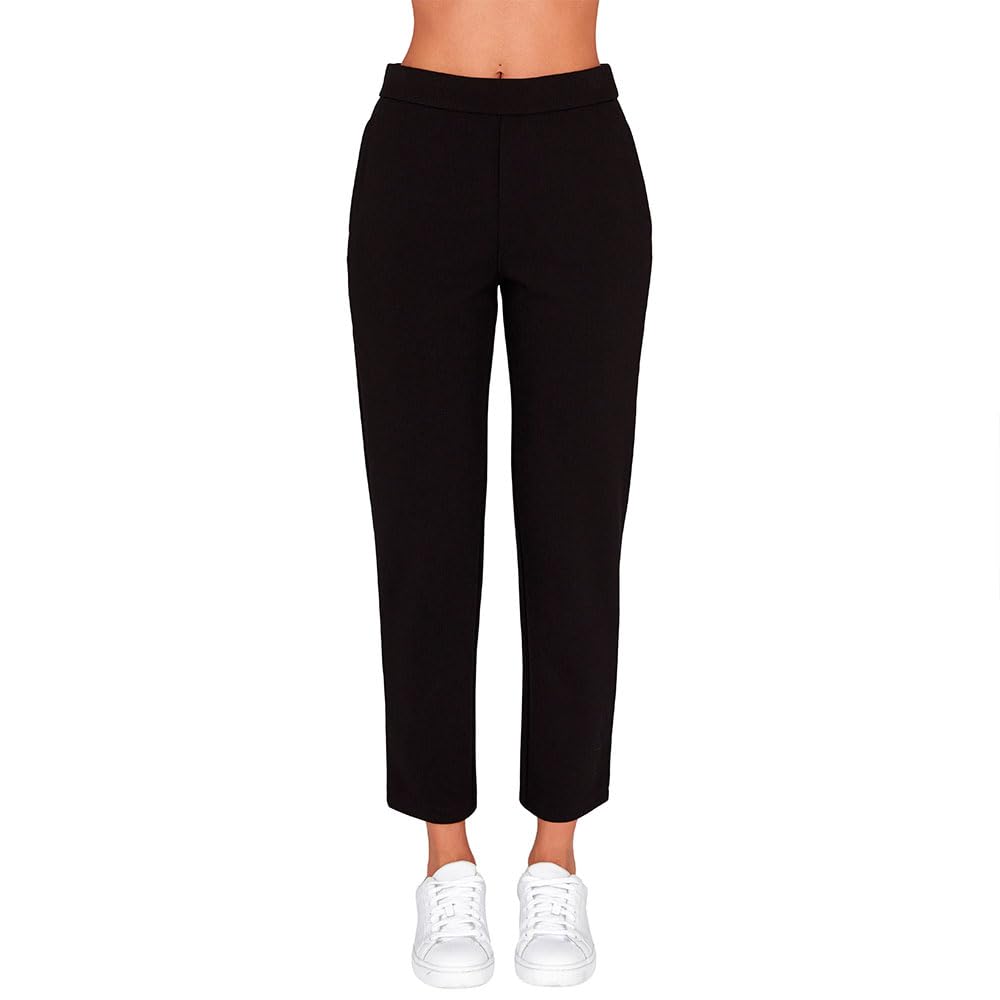 Armani Exchange Damen Essential, Embroidered Logo Signature, Knitwear Details Hose