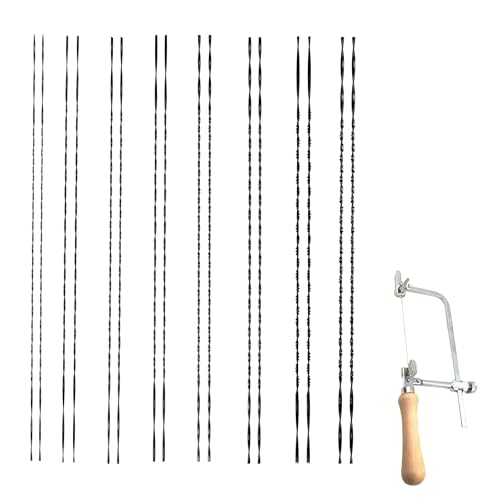 Wenyue 16 Stück Laubsägeblatt,130 mm Spirallaubsägeblätter,Laubsäge Dekupiersäge,Metallsäge Bogensäge,Laubsäge,Sortierte Sägeblätter,Verstellbare Laubsägen,für Elektrowerkzeug Zubehör Holzbearbeitung